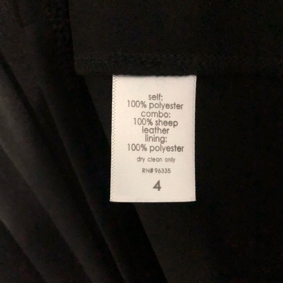 Susana Monaco Black Leather Trim Strappy Dress 4 - Picture 5 of 7